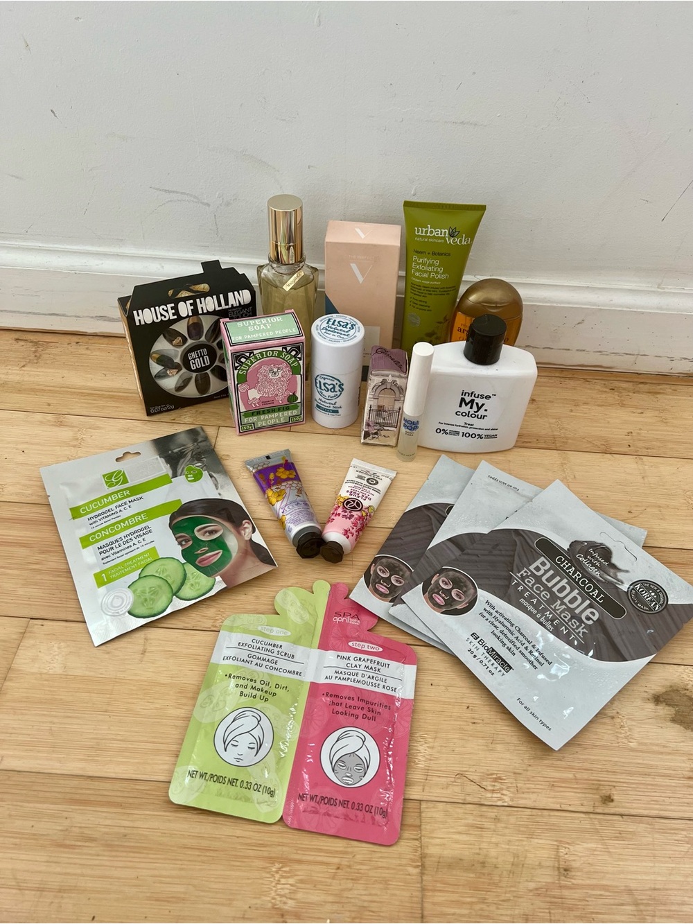 Bundle of 17 New skin care, body & hair care, perfume products